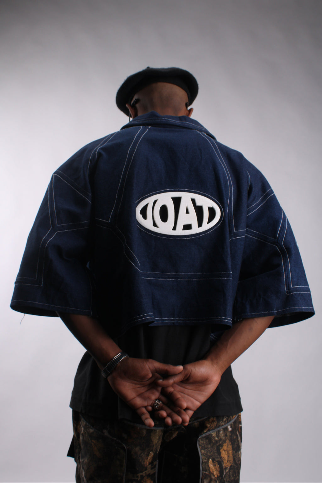 JOAT. Boxy Denim Short Sleeve Unisex Top